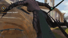 a screenshot of a video game that says anima burst on it
