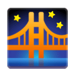 Bridge Golden Gate Bridge Sticker - Bridge Golden Gate Bridge Night Time Stickers
