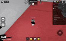 a screenshot of a video game shows a person named cherry standing on a red floor