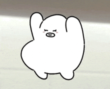 a drawing of a cartoon character with a smiley face and a circle on its face