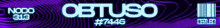 a purple background with the words obtuso # 7446 on it