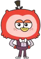 a cartoon character wearing a top hat and pants