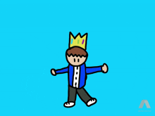 a cartoon of a man wearing a crown on his head