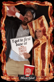 Bacon And Beer Living Our Best Life GIF - Bacon And Beer Living Our Best Life Smile GIFs