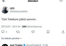 a screenshot of a twitter post by leo