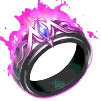 a black ring with a blue stone in the middle