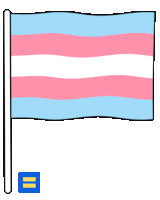 Trans Flag Hrc Sticker - Trans Flag Hrc Celebrate Stickers