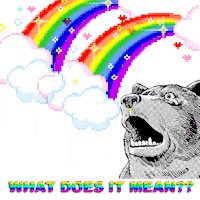 Double Rainbow Bear Sticker - Double Rainbow Bear Rainbow Stickers