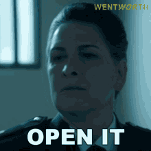 Open It Joan Ferguson GIF - Open It Joan Ferguson Wentworth GIFs