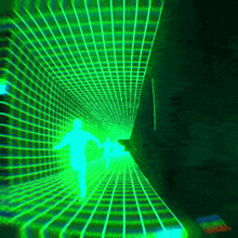 Neon Green Neon Men Runnin GIF
