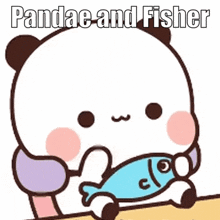 Panda Fish Pandae Fisher GIF - Panda Fish Pandae Fisher Panda And Fish GIFs