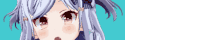 a close up of a anime girl 's face with a blue background