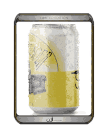a limited edition can of soda is displayed on a white background