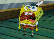 Stressed Spongebob GIF