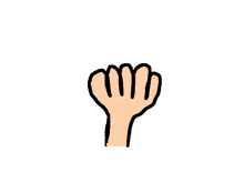 a drawing of a hand giving the middle finger with the words fuck you written below it