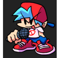 a cartoon boy is holding a microphone and wearing a hat .