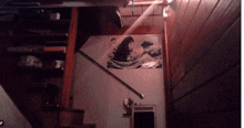 a picture of a painting of a monster on a wall