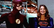 Flash Supergirl GIF - Flash Supergirl Laugh GIFs