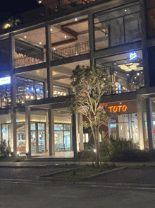 a large building with the word toto on the front