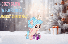 Cozy Glow My Little Pony Friendship Is Magic GIF - Cozy Glow My Little Pony Friendship Is Magic Merry Christmas GIFs