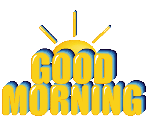 Good Morning Animated Text Sticker - Good Morning Animated Text Cute Stickers