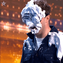 Throwing Custard Pie Dave GIF - Throwing Custard Pie Dave Britain'S Got Talent GIFs