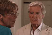 Ken Looking Serious And Deirdre Looking Shocked Coronation Street GIF