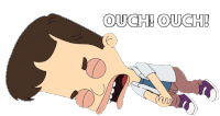 Ouch Ouch Nick Birch Sticker - Ouch Ouch Nick Birch Big Mouth Stickers