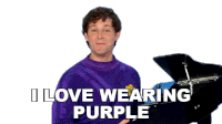 I Love Wearing Purple Lachy Wiggle Sticker