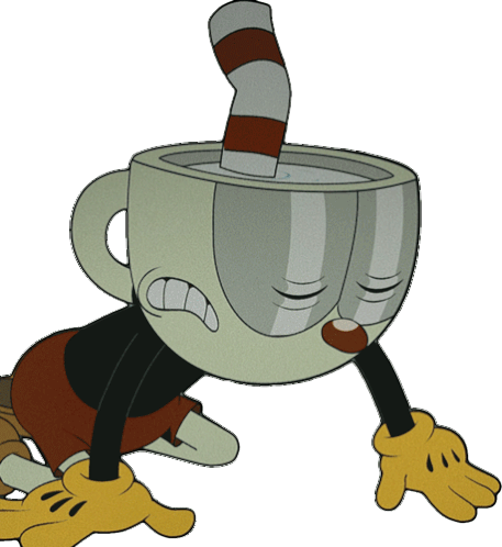 Relieved Cuphead Sticker - Relieved Cuphead The Cuphead Show Stickers