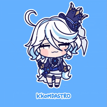 a cartoon of a girl with a crown on her head and the name kkomdastro below her