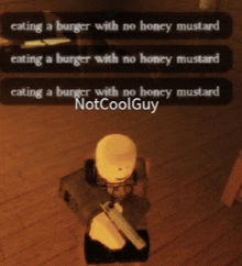 a screenshot of a video game that says notcoolguy