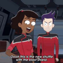 Oooh This Is The New Shuttle With The Blast Shield Bradward Boimler GIF - Oooh This Is The New Shuttle With The Blast Shield Bradward Boimler Beckett Marine GIFs