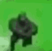 a blurry picture of a person standing on a green background