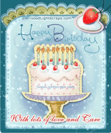 Happy Birthday Birthday Cake GIF - Happy Birthday Birthday Cake Birthday Wish GIFs