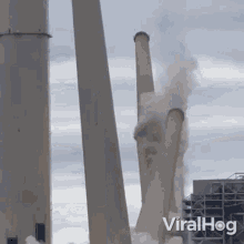 building collapsing viralhog demolition gone wrong a tower fall down