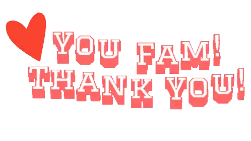 Thanks Fam Family Sticker - Thanks Fam Family Love You Family Stickers