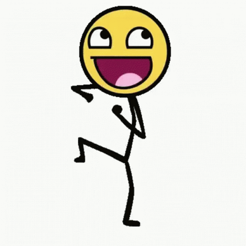 animated dancing happy face