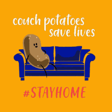 Couch Potato Happy Quarantine GIF - Couch Potato Happy Quarantine Stay Home GIFs