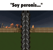 a screenshot of a video game that says " soy peronis "