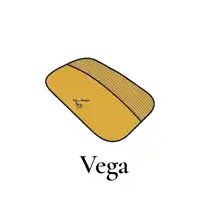a drawing of a purse with the word vega at the bottom