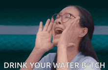 Ongsasun Water Bottle Throw GIF - Ongsasun Water Bottle Throw Drink Your Water GIFs
