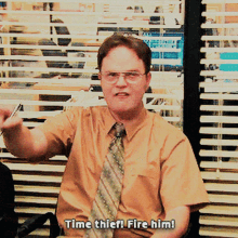Time Theif Fire Him GIF - Time Theif Fire Him The Office GIFs