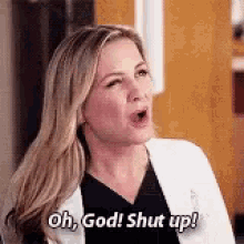 Greys Anatomy Shut Up GIF - Greys Anatomy Shut Up Oh God GIFs
