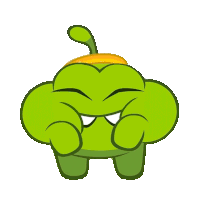 Chewing Om Nom Sticker - Chewing Om Nom Cut The Rope Stickers