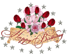 Happy Birthday Rose GIF - Happy Birthday Rose Stars GIFs