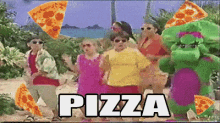 Pizza Pizza Barney Pizza GIF - Barney And Friends Barney Pizza GIFs