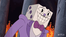 Nervous King Dice GIF - Nervous King Dice The Cuphead Show GIFs