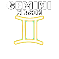 two penguins are looking at each other with the words gemini season written above them