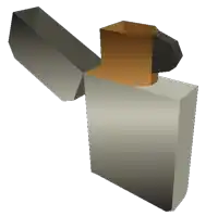 a 3d model of a lighter with a cigarette inside of it